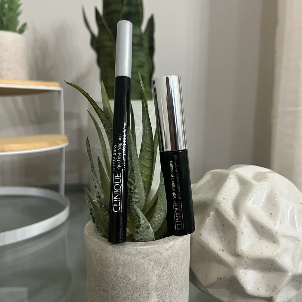 Clinique Black Liq. Eyeliner Pen Black & Black High Impact  Mascara set 🌿🆕🌿 - Picture 2 of 9